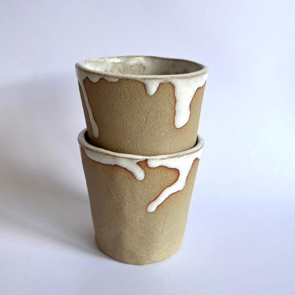 BEAKER (set of two)- Drippy Sand