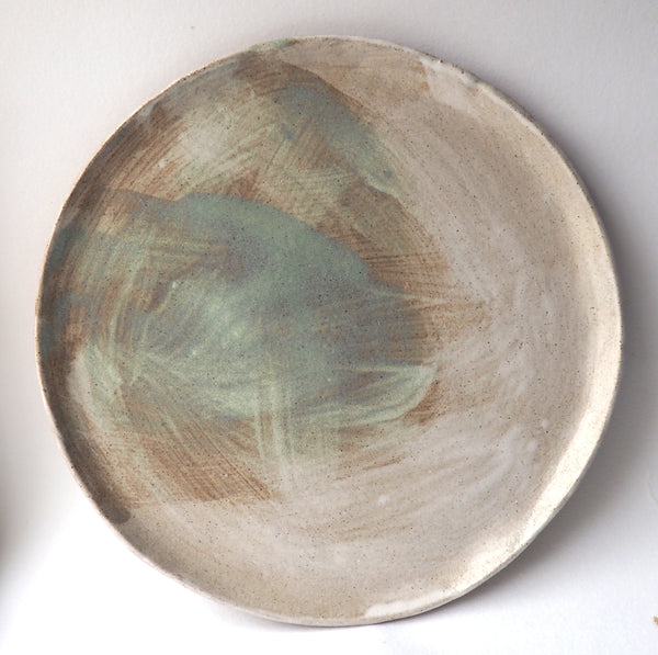PLATE - (Large) Speckled Wave (darker clay)